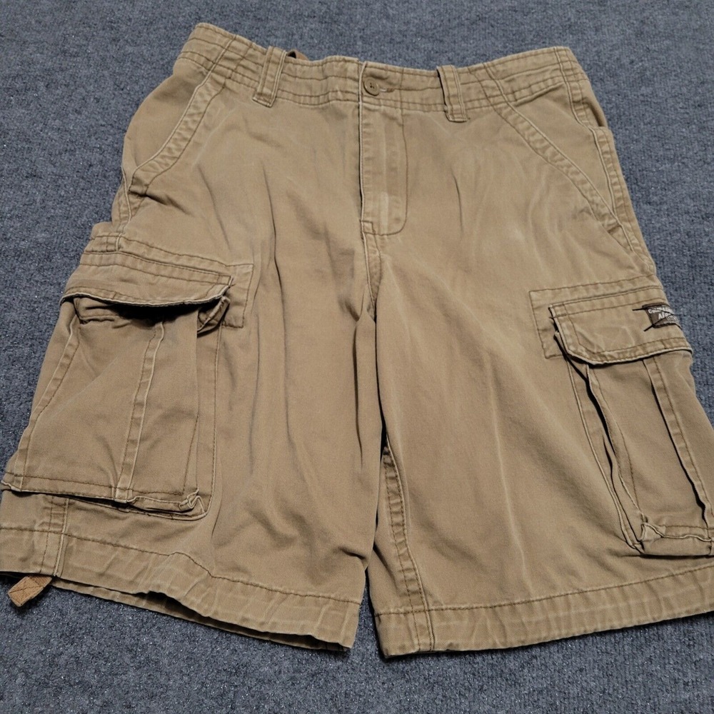 Aeropostale Military Cargo Shorts 32 VTG Faded Tan Canvas A87 Skater Grunge